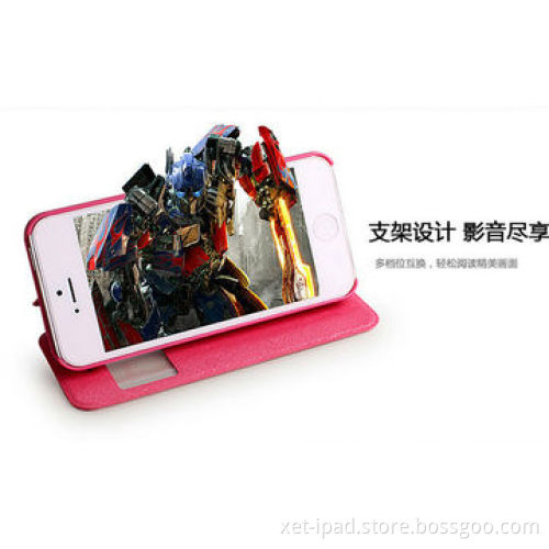 Flip leather wallet case for iPhone 5/5s, PU+PC standing feature